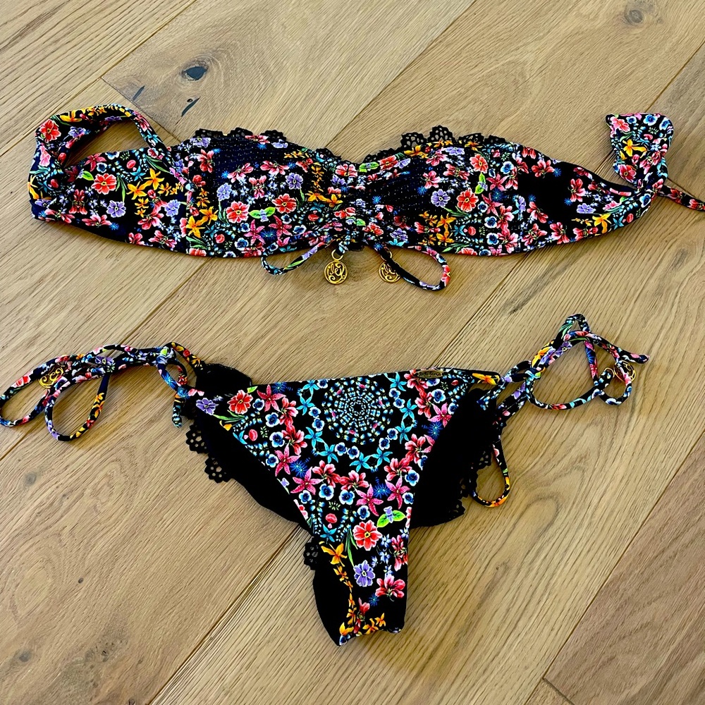Luli Fama Designer Bathing Suit! Bandeau style!